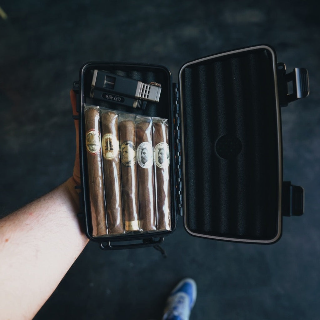 Caldwell 5-Cigar Sampler and Travel Humidor - [Cigar Club] - [cigar subscription]