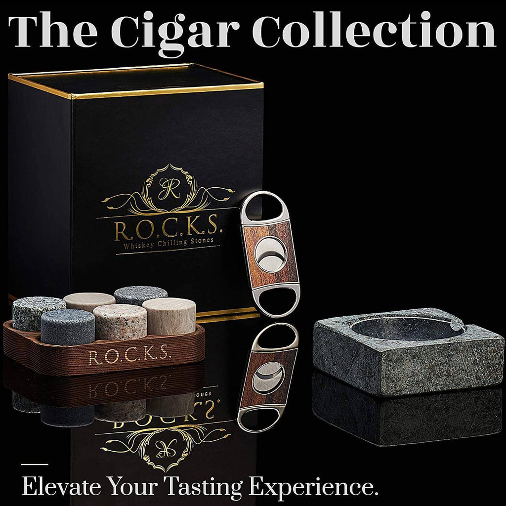 The Gentleman's Set - Cigar Aficionado by R.O.C.K.S. Whiskey Chilling Stones - [Cigar Club] - [cigar subscription]