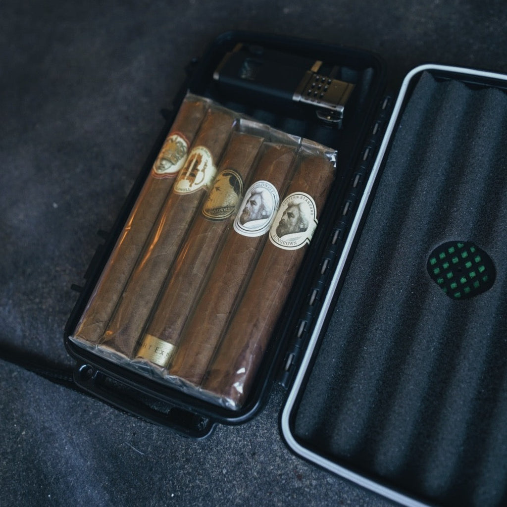 Caldwell 5-Cigar Sampler and Travel Humidor - [Cigar Club] - [cigar subscription]