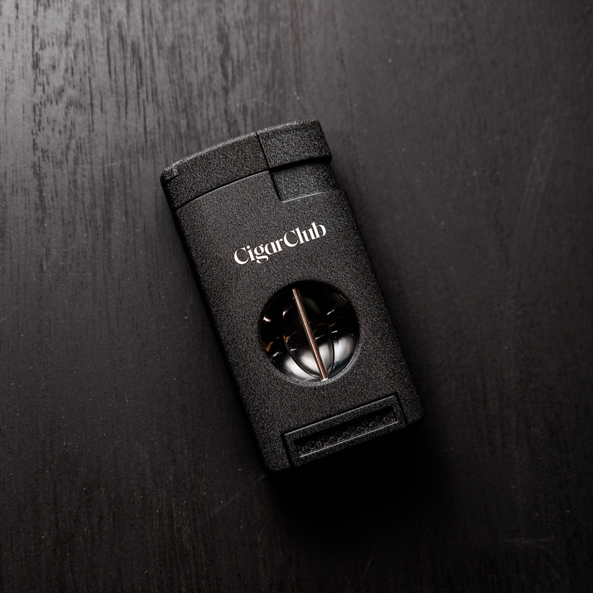 CigarClub Triple-Jet Torch Lighter with Built-In V-Cutter - [Cigar Club] - [cigar subscription]