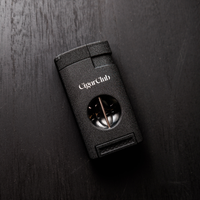 CigarClub Triple-Jet Torch Lighter with Built-In V-Cutter - [Cigar Club] - [cigar subscription]