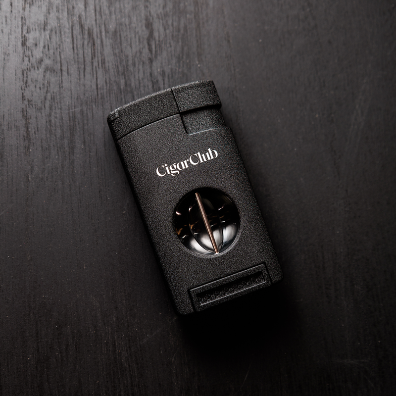 CigarClub Triple-Jet Torch Lighter with Built-In V-Cutter - [Cigar Club] - [cigar subscription]
