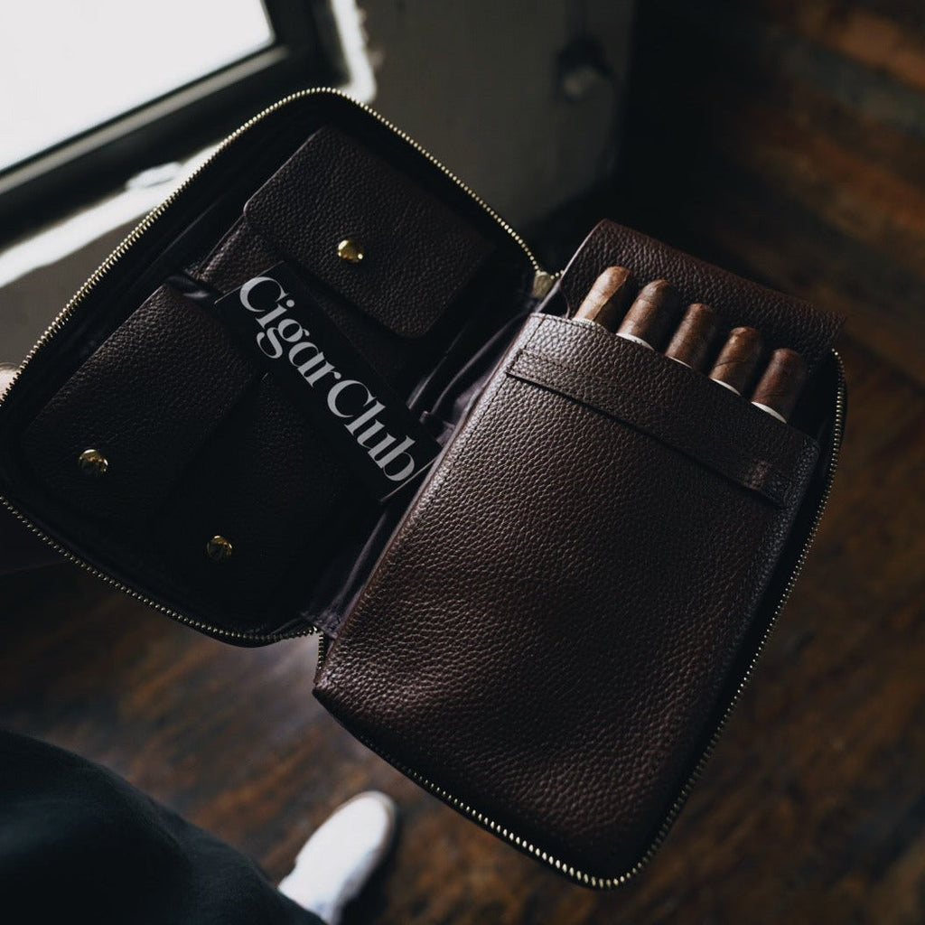 The Limited Edition Black & Brown Leather Cigar Case – Cigar Dagger